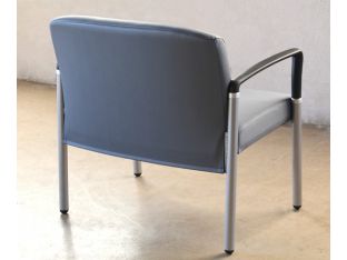 Gray Upholstered Bariatric Waiting Room Chair
