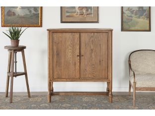 Weathered Oak Country Bar Cabinet