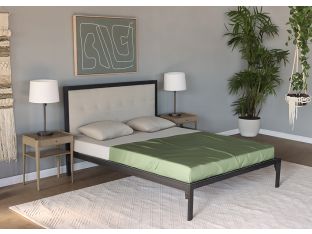 Natural Steel and Linen Parsons Style Queen Bed