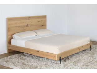 Light Oak Plank King Bed
