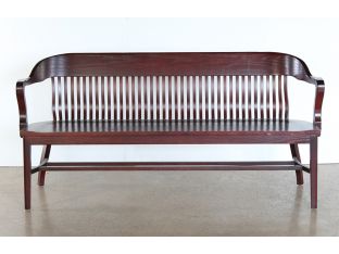 6' Oak Bank Of England Style Courtroom Bench