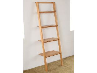 Modern Bamboo Leaning Bookcase