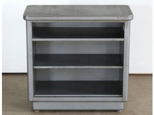 Gray Metal Bookcase