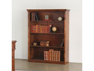 Dark Maple Bookcase With Four Shelves