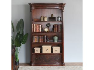 Burled Walnut Executive Bookcase
