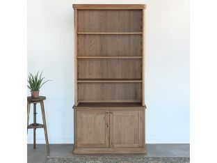 European Style Antique Oak Farmhouse Bookcase