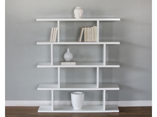White Modern Low-Rise Bookcase