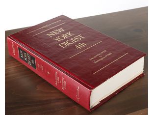 New York Digest 4th Edition Law Book