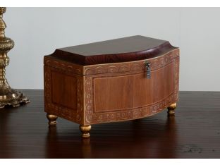 Wood Finish Footed Chest