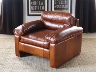 Silverado Club Chair in Caramel Leather