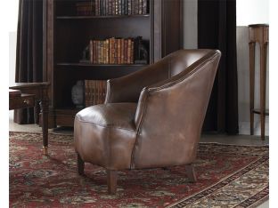 Lewis Club Chair in Vintage Coffee Leather 