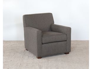 Gray Upholstered Club Chair