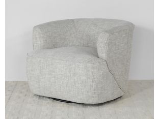 White Dove Barrel Back Swivel Lounge Chair
