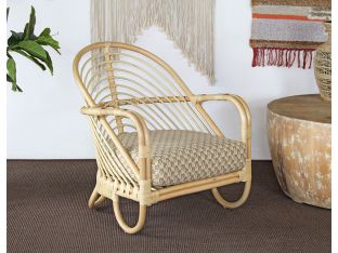 Curved Natural Rattan Lounge Chair 