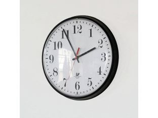 Black Plastic Wall Clock