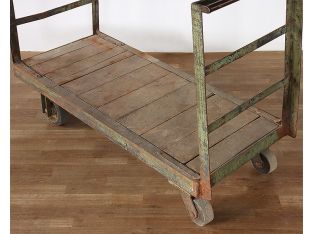 Vintage Industrial Platform Gondola Cart - Cleared