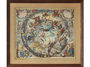 Antique Celestial Map 2 25.5W x 22.5H