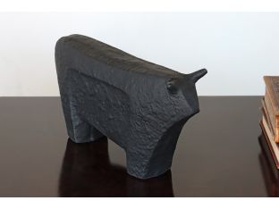 Small Black Abstract Bull Figure- Cleared
