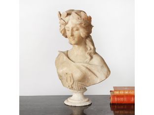 Antique Marble & Onyx Bust - Cleared Decor