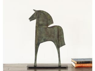 Verdigris Finished Roman Horse - Large - Cleared 