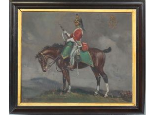 Mounted English Soldier I, Early 20th Century 29W x 25H