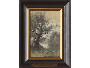 Landscape Of Tree In A Field, 19th Century 9.75W x 12.75H