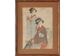 Japanese Woodblock Print 4, 19th Century 11.75W x 14.75H
