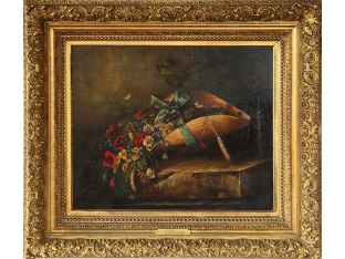 Antique American School Floral Still Life, 19th Century 32W x 26H - Cleared Art