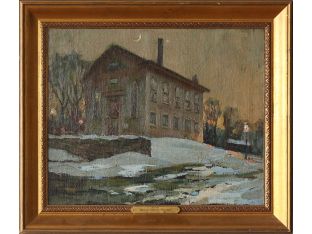 The Old School House In Winter, Early 20th Century 27.5W x 23.25H
