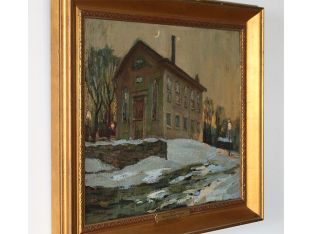 The Old School House In Winter, Early 20th Century 27.5W x 23.25H