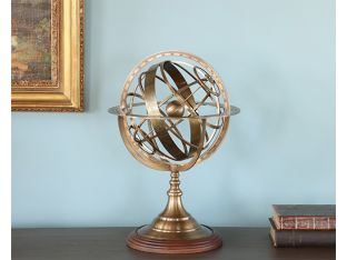 Etched Brass Armillary - Cleared
