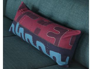 Blue Purple Geometric Lumbar Pillow - Cleared