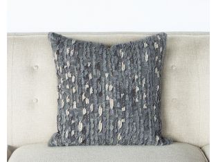 Grey Textured Pillow - Cleared