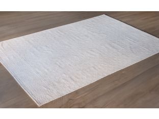 8'6" X 12' Natural and Ivory Geometric Rug - Cleared