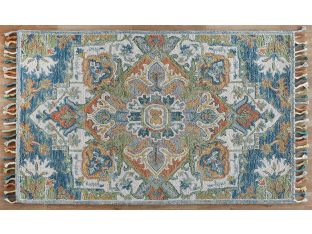 5'6 X 7'6" Blue Multicolored Rug - Cleared