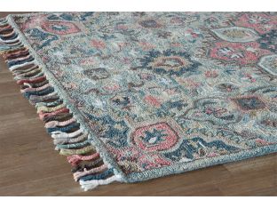 5'6 X 7'6" Light Blue Multicolored Rug - Cleared