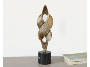 Abstract Antique Brass Infinity Sculpture - Cleared
