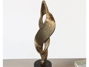 Abstract Antique Brass Infinity Sculpture - Cleared