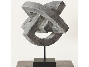 Weathered Grey Geometric Sculpture - Cleared
