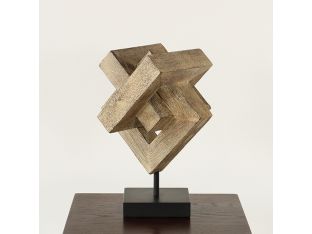 Pecan Geometric Sculpture - Cleared