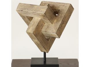 Pecan Geometric Sculpture - Cleared