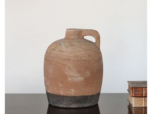 Natural Terracotta with Black Bottom Vase- Cleared