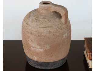Natural Terracotta with Black Bottom Vase- Cleared