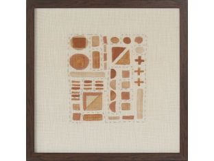 Abstract Rust Textile 20W X 20H - Cleared Decor