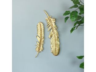 Gold Feathers Wall Art - Cleared 