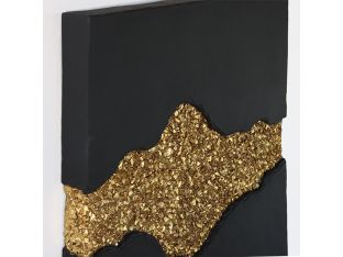 Gold Geode Textured Wall Art 39W x 39H