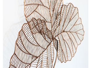 Copper Tri-Leaf Wall Art 49W x 38H
