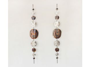 Set of 2 Threaded Medallions Wall Sculpture - Cleared