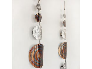 Set of 2 Threaded Medallions Wall Sculpture - Cleared