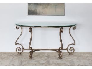 Solano Console Table with Glass Top